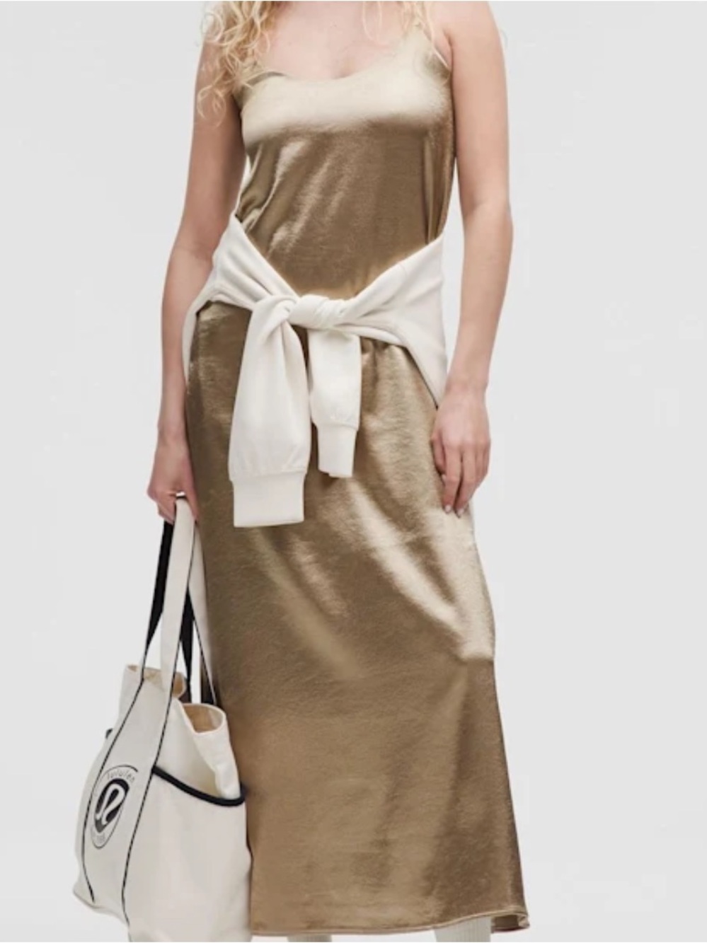 Lululemon satin maxi slip dress S